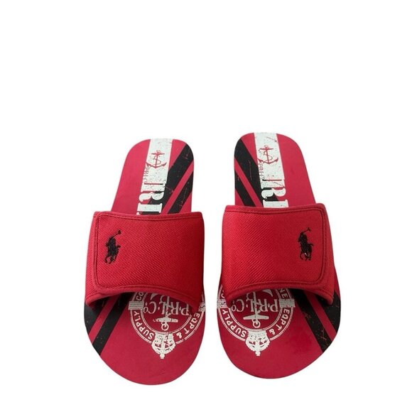 Polo Ralph Lauren Adjustable Catamaran Slide Size 6 Junior Red Sandal - Picture 1 of 14